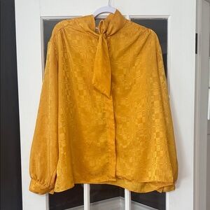 Laura Mae Elegant Mustard Yellow vintage Women's Top